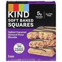 KIND Soft Baked Squares Salted Caramel Almond Flour Blondie 5g Bars - 6 ct