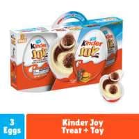 Kinder Joy Treat + Toy Sweet Cream & Chocolatey Wafer Candy - 3 ct