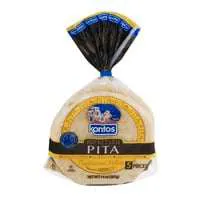 Kontos Traditional White Pocket-Less Pita Bread - 5 ct