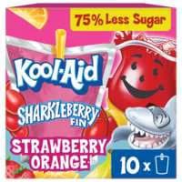 Kool-Aid Jammers Sharkleberry Fin Strawberry Orange Juice Drink - 10 pk