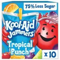 Kool-Aid Jammers Tropical Punch Juice Drink Pouches - 10 pk
