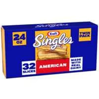 Kraft Singles American Cheese Slices Twin Pack - 32 ct