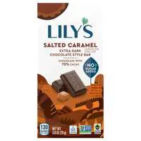 Lily's Gluten Free No Sugar Added Salted Caramel X-Dark Chocolate Candy