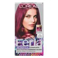 L'Oreal Feria Hair Color Before Fuchsia-cha 622