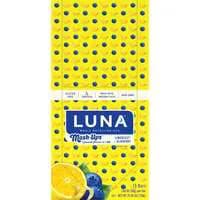 LUNA Organic Lemonzest + Blueberry Mash-Up Protein Snack Bars - 15 ct