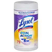 Lysol Dual Action Citrus Scent Wipes