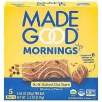 Made Good Mornings Organic Gluten Free Blueberry Oat Bars - 5 ct