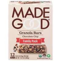 Made Good Organic Gluten & Nut Free Chocolate Chip Granola Bars - 12 ct