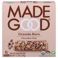 Made Good Organic Gluten & Nut Free Chocolate Chip Granola Bars - 6 ct