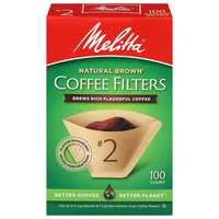 Melitta CoƯee Filters Cone #2 Natural Brown