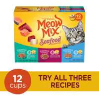 Meow Mix Seafood Favorites Variety Pack Adult Wet Cat Food - 12 ct