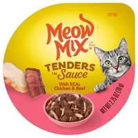 Meow Mix Tenders in Sauce Real Chicken & Beef Adult Wet Cat Food