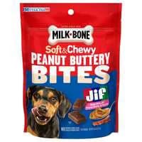 Milk-Bone Soft & Chewy Peanut Buttery Bites with Bacon Dog Snacks