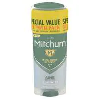 Mitchum Men Unscented Gel Antiperspirant Deodorant Stick 3.4oz/2 ct