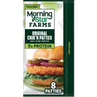 MorningStar Farms Plant Based Original Chik'n Patties - 8 ct Frozen