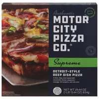 Motor City Pizza Co. Detroit Style Deep Dish Pan Supreme Pizza Frozen