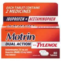 Motrin Dual Action with Tylenol Ibuprofen & Acetaminophen Tablets