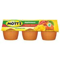 Mott's Mango Peach Applesauce Cups - 6 ct