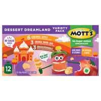 Mott's No Sugar Added Dessert Dreamland Applesauce Variety Pack - 12 ct