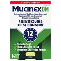 Mucinex DM Expectorant & Cough Suppressant 12 Hr Maximum Strength Tablets