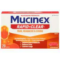 Mucinex Rapid + Clear Maximum Strength Pain Headache & Cough Caplets