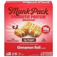 Munk Pack Probiotic Protein Cinnamon Roll Breakfast Bars - 4 ct