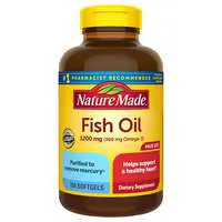 Nature Made Burp-Less 1200mg Fish Oil (360mg Omega-3) Softgels
