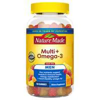 Nature Made for Him Strawberry Lemon Orange Multi + Omega-3s Gummies