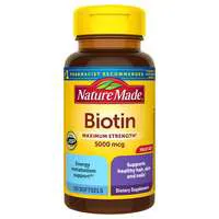 Nature Made Maximum Strength 5000mg Biotin Softgels