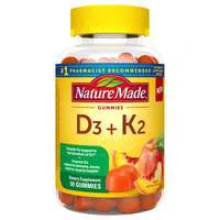 Nature Made Peach Flavor Vitamin D3 + K2 Gummies