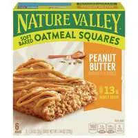 Nature Valley Peanut Butter Soft Baked Oatmeal Squares Bars - 6 ct
