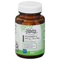 Nature's Promise Gluten Free 500mg Vitamin C + Rose Hips Tablets