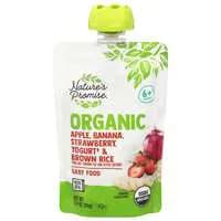 Nature's Promise Organic 2 Baby Food Apple Banana Strawberry Yogurt Rice
