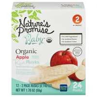 Nature's Promise Organic Baby Stage 2 Apple Rice Rusks - 24 ct