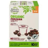 Nature's Promise Organic Decaf Peruvian Light CoƯee Single Serve Cups
