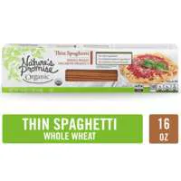 Nature's Promise Organic Whole Grain Whole Wheat Thin Spaghetti Pasta