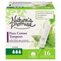 Nature's Promise Unscented Super Pure Cotton Tampons