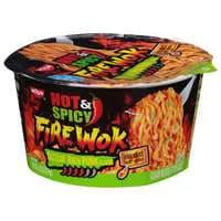 Nissin Fire Wok Hot & Spicy Rich Pork Asian Noodles in Sauce Bowl