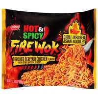 Nissin Fire Wok Hot & Spicy Teriyaki Chicken Asian Noodles