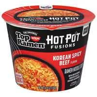 Nissin Top Ramen Hot Pot Fusions Korean Spicy Beef Noodle Soup Cup