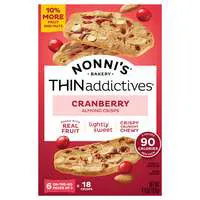 Nonni's THINaddictives Cranberry Almond Crisps -6 ct