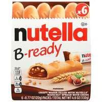 Nutella B-Ready Crispy Wafer Cookies w/Hazelnut Spread Packs - 6 ct