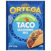 Ortega 40% Less Sodium Taco Seasoning Mix Packet