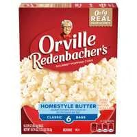 Orville Redenbacher's Homestyle Butter Microwave Popcorn - 6 c