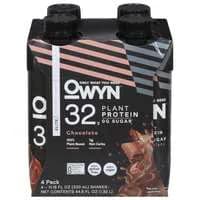 OWYN Plant-Based Elite Pro Chocolate 32g Non-Dairy Protein Drink - 4 pk