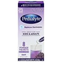 Pedialyte Grape Flavored Electrolyte Powder Packets - 8 ct