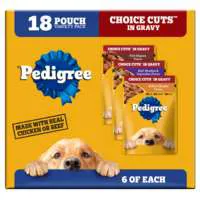 PEDIGREE Choice Cuts in Gravy Variety Pack Adult Wet Dog Food Pouch 18 ct
