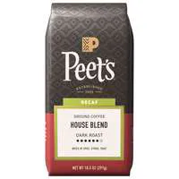 Peet's Decaf House Blend Dark Roast Ground CoƯee