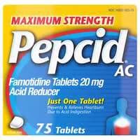 Pepcid AC Acid Reducer Famotidine 20 mg Tablets Maximum Strength