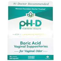 PH-D Feminine Health Boric Acid Vaginal Suppositories